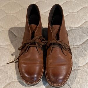 Clarks Tan Leather Chukka Boots
